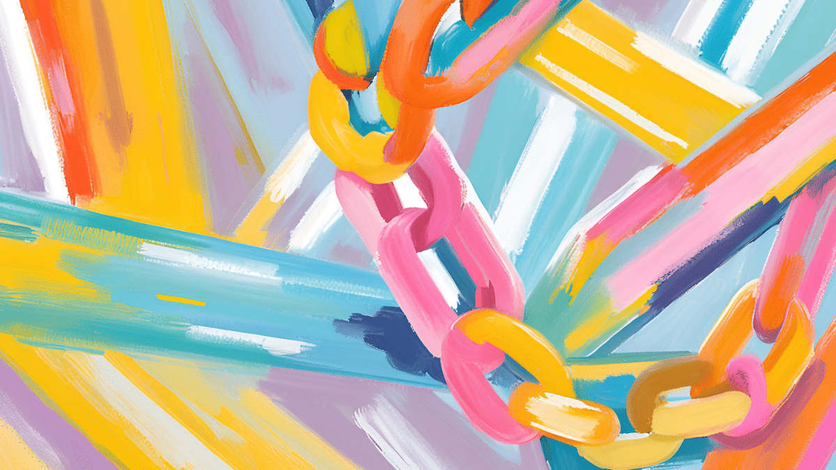 Aster Springs Featured Image - abstract oil painting of a chain