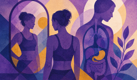 Aster Springs - Blog featured image - geometric artwork depicting atpical anorexia and the medical issues that result from restrictive eating