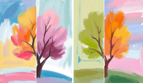 Aster Springs Featured Image - abstract drawing of seasons