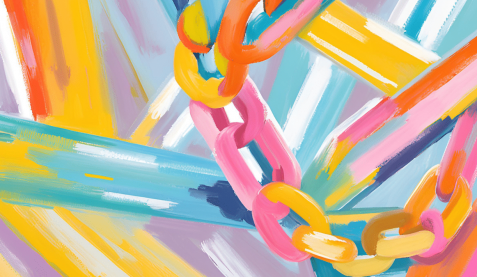 Aster Springs Featured Image - abstract oil painting of a chain