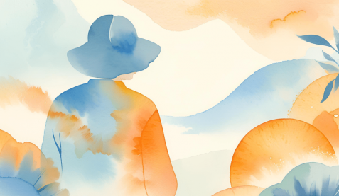 Aster Springs Featured Image - elderly woman looking at sunset