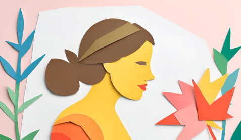 Aster Springs Featured Image - young woman paper cutout image