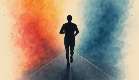 Aster Springs blog image - compulsive exercise - person running watercolor