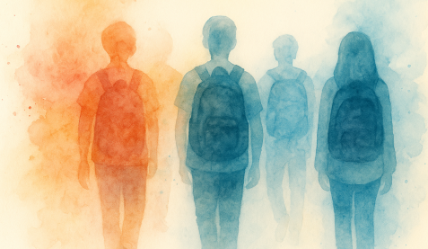 Aster Springs blog image - painting of teens in backpacks