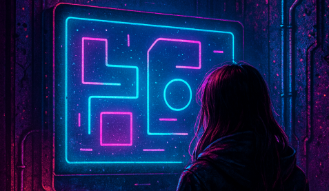 Blog Featured Image - The harm of proana websites - cyberpunk image of young girl sitting at computer